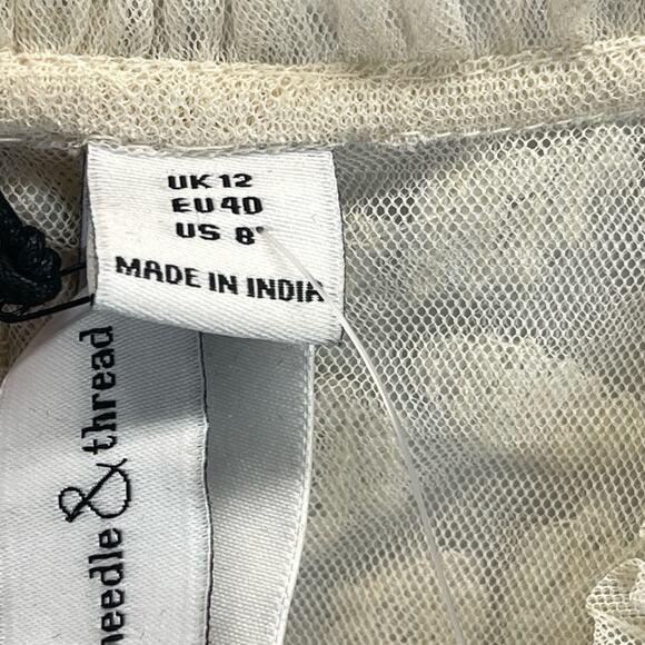 Needle and Thread The Annie Sequin Tiered Mini Dress in Champagne - Picture 4 of 12